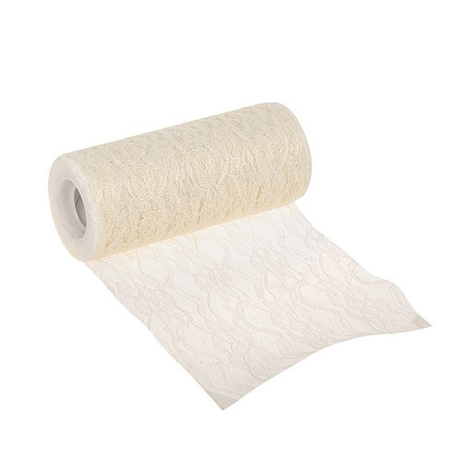 Ivory Lace Mesh - 15cm x 10m from Country Baskets