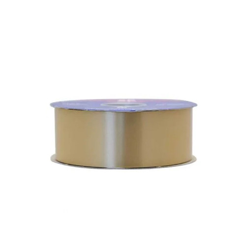 Old Gold Poly Ribbon - 50mm x 100 yards