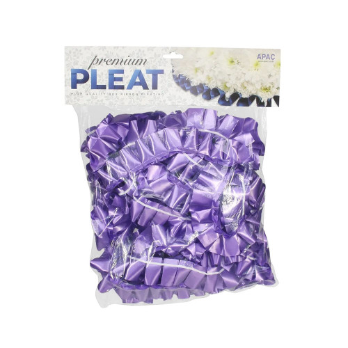 Purple - 50mm Premium Pleat Ribbon 10m