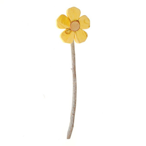 Spring Wooden Flower Yellow 50 cm from Country Baskets