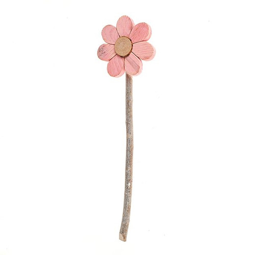 Spring Wooden Flower Pink 50 cm from Country Baskets