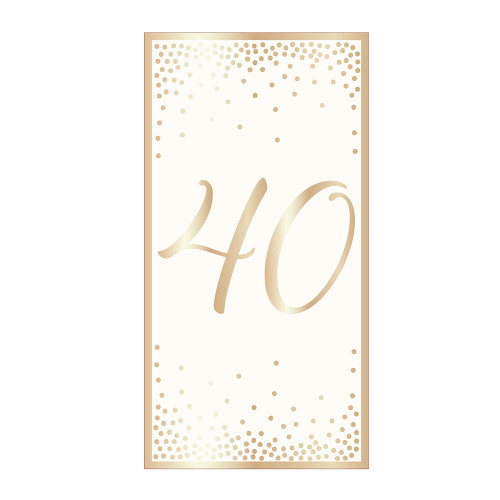 Age 40 Money Wallet Gold from Country Baskets
