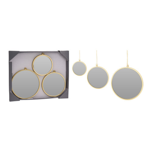 Gold Mirror Hanging Set Of 3