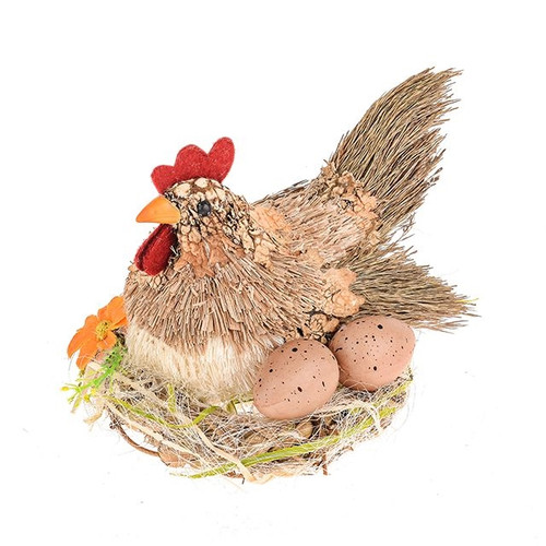 Farmhouse Chicken In Nest 11Cm