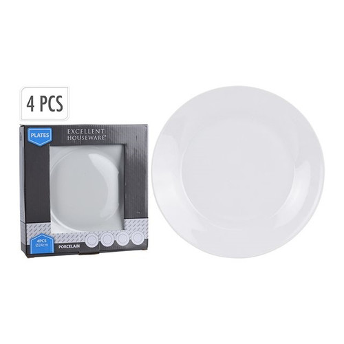 White Porcelain Plate Set Of 4