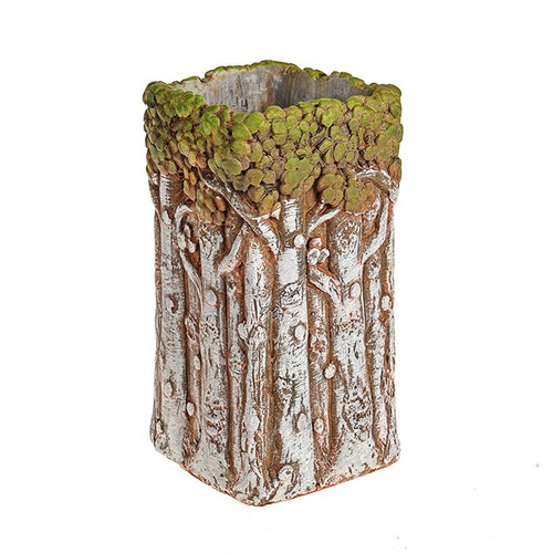 Enchanted Trees Cement Pot Tall from Country Baskets