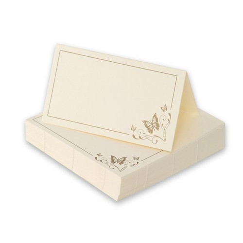 Gold Butterfly Place Cards 50 Pack from Country Baskets