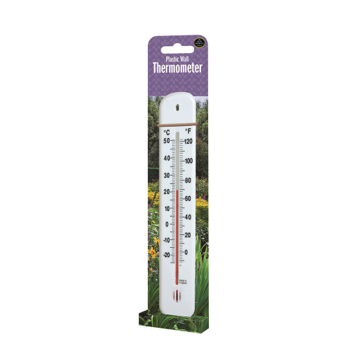 Plastic Wall thermomenter white from Country Baskets