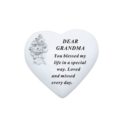 Grandma Rose Bouquet Heart 14x13cm