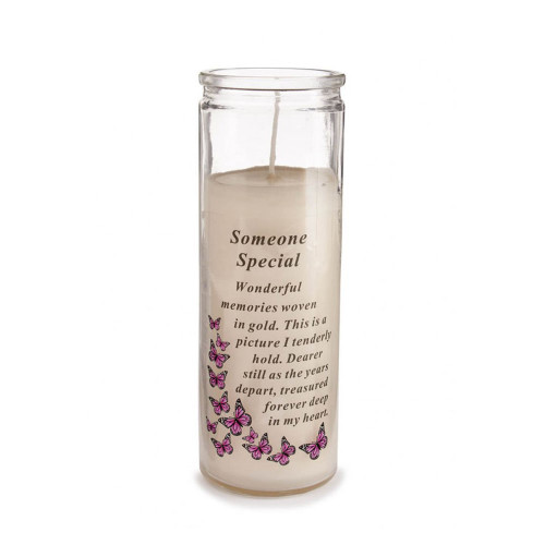 Someone Special Glass Candle 6.3 x 18cm from Country Baskets