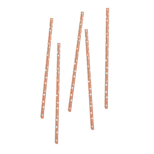 Rose Gold Dot Paper Straw