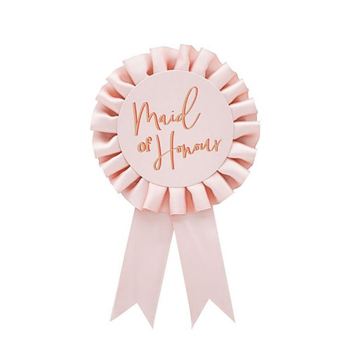 Maid Of Honour Badge Rose Gold