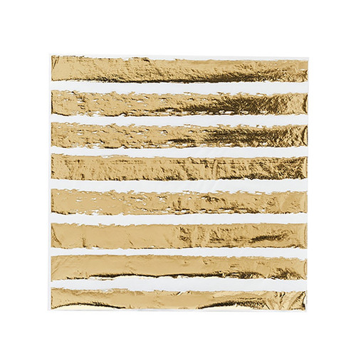 Gold Stripe Napkin 20pk