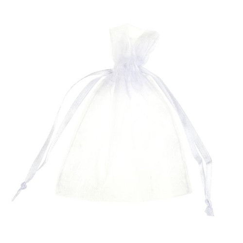 Organza Bag White 7.5Cm X 10