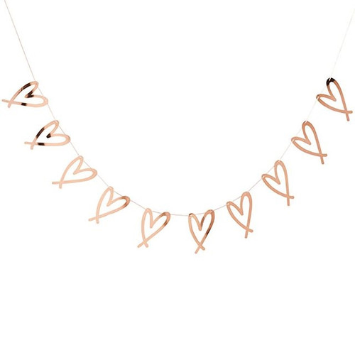 Heart Garland Rose Gold 2M