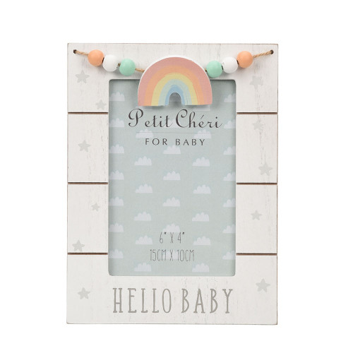 Rainbow Hello Baby 4x6