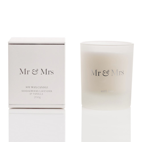 MR & MRS Candle 200g from Country Baskets