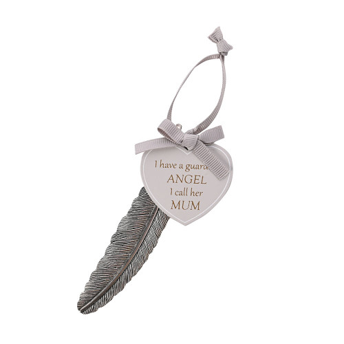 Feather Plaque 13cm Mum