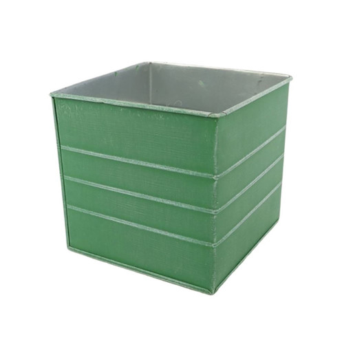 Plant. Cube Canned l13.0w13.0h12.5 Green from Country Baskets