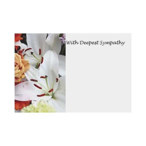 Card Lily With Deepest Sympathy (50) from Country Baskets