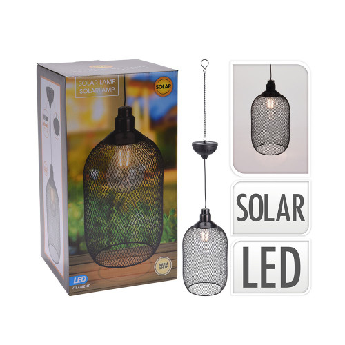 Solar Hanging Light Metal 15x27cm