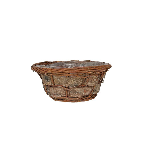 25cm Round Willow and Bark Basket