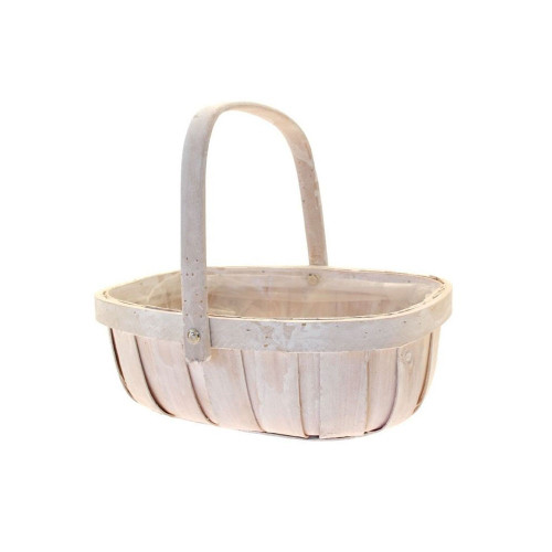 White Softwood Trug W/ Folding Handle (30)