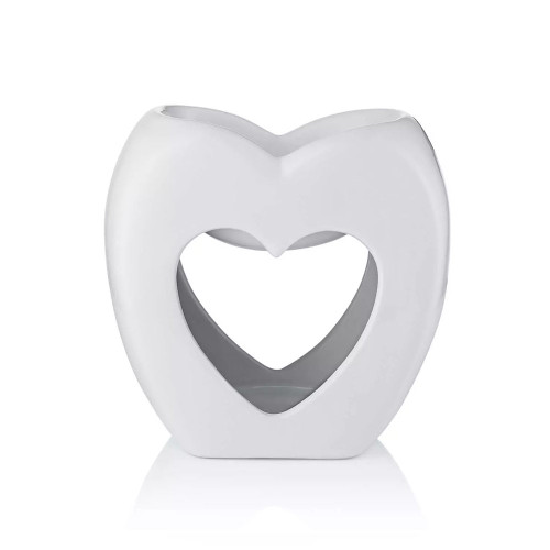 Ava May White Heart Shaped Burner in FSC Box - FSC Mix Credit