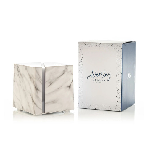 Ava May White Marble Cube 200ml Capacity Electric Aroma Diffuser