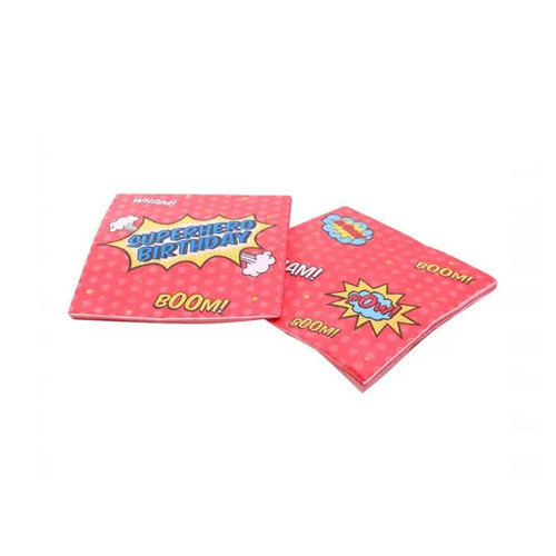 Superhero Party Luncheon Napkins - 33cm (x20) (12/72) from Country Baskets