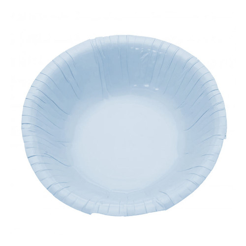 Light Blue Paper Bowl 7 inch (x8) (12/72)