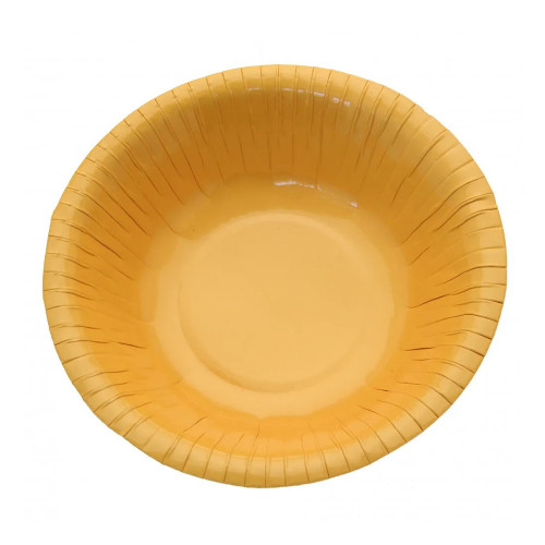 Yellow Paper Bowl 7 inch (x8) (12/72) from Country Baskets