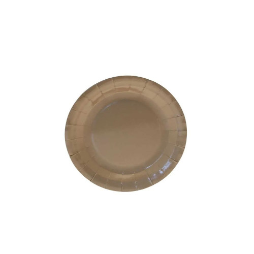 Gold Paper Plates Round - 7 inch (x8)  (12/72)
