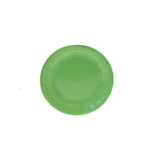 Lime Green Paper Plates Round - 7 inch (x8) (12/72)