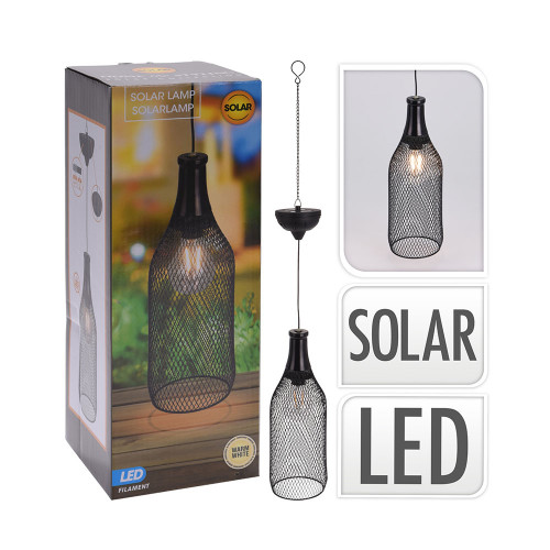 Solar Hanging Light Metal 11x30cm