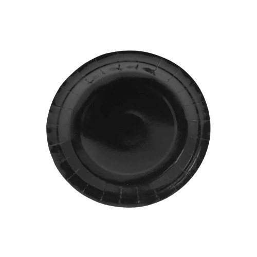 Black Paper Plates Round - 9 inch (x8) (12/72) from Country Baskets