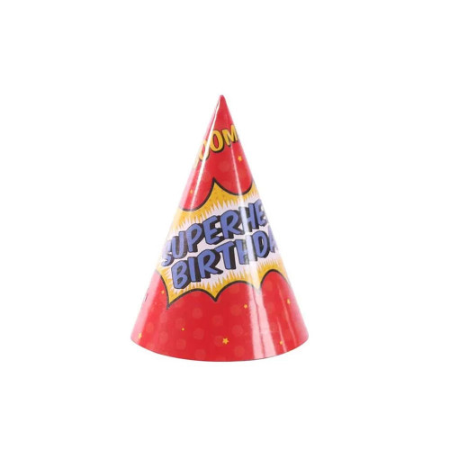 Superhero Party Hats (X8) (12/72)