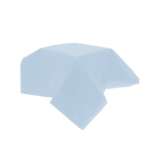 Light Blue Rectangle Plastic Table Cover (54 x 104 inch) (12/48)