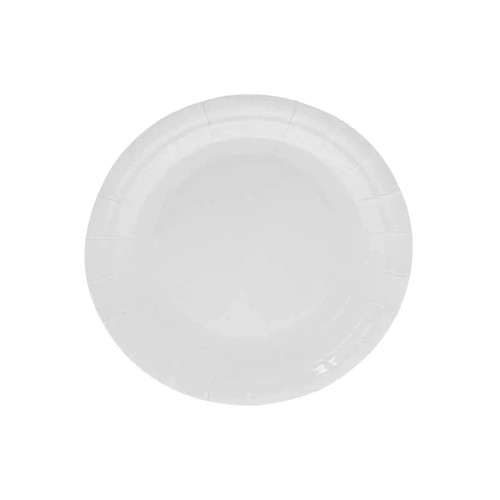 White Paper Plates Round Pk8 7Inch