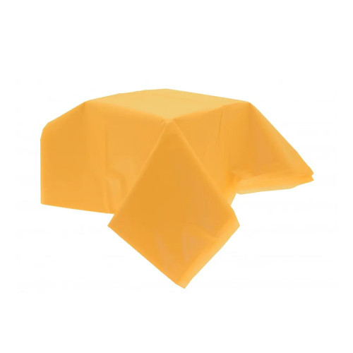 Yellow Rectangle Plastic Table Cover (54 x 104 inch) (12/48)