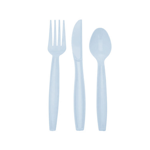 Light Blue Assorted Cutlery (Knife, Fork, Spoon) (x18) (12/72)