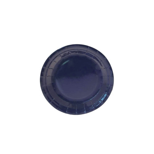 Dark Blue Paper Plates Round Pk8 7Inch from Country Baskets