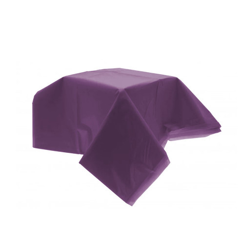 Purple Plastic Table Cover (54 x 104 inch) (12/48) from Country Baskets