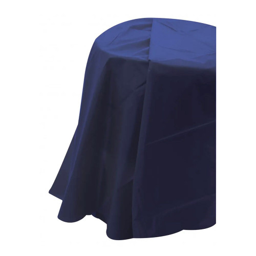 Dark Blue Round Plastic Tablecover from Country Baskets