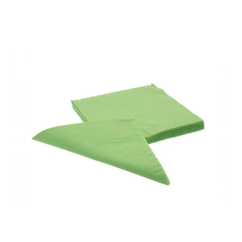 Lime Green Luncheon Napkins - 33cm (x20) (12/72) from Country Baskets