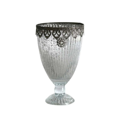 13.5cm Urn w/Metal Rim Design (1/12)