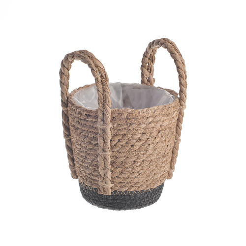 Basket With Handles & Liner Black Bottom 20.5cm