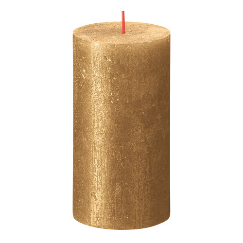 Bolsius Rustic Shimmer Metallic Candle 130 x 68 - Gold