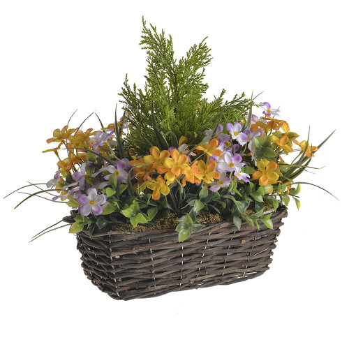 Wild Flower & Cypress Tree Window Basket