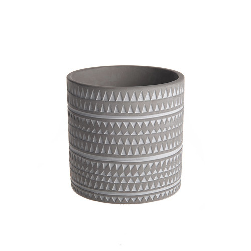 Light Grey Pattern Cement Pot